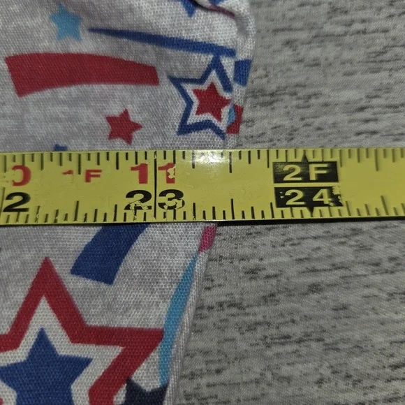 UA Scrubs Patriotic Scrub Top Women's Size Large Silver Shirt 4th Of July Owls - Picture 4 of 10